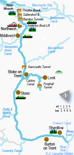 Trent and Mersey Canal Map